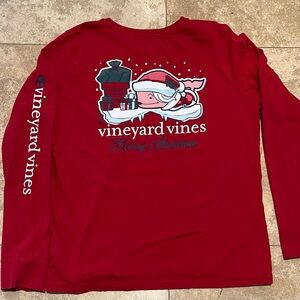 Vineyard Vines Mrs Clause Long  Sleeve  Med  Red